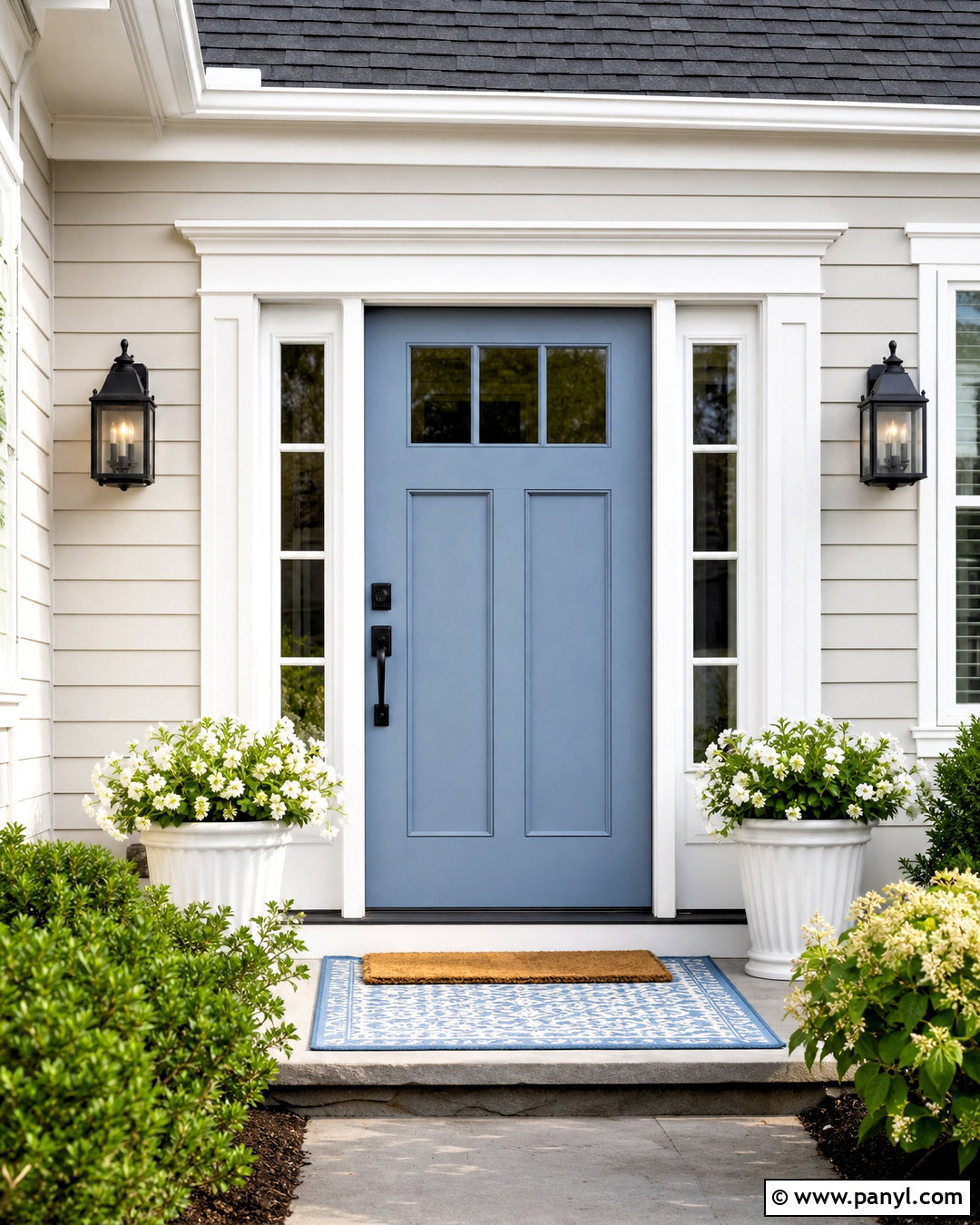 Upward Front Door With White Siding - 20 upward sherwin williams ideas