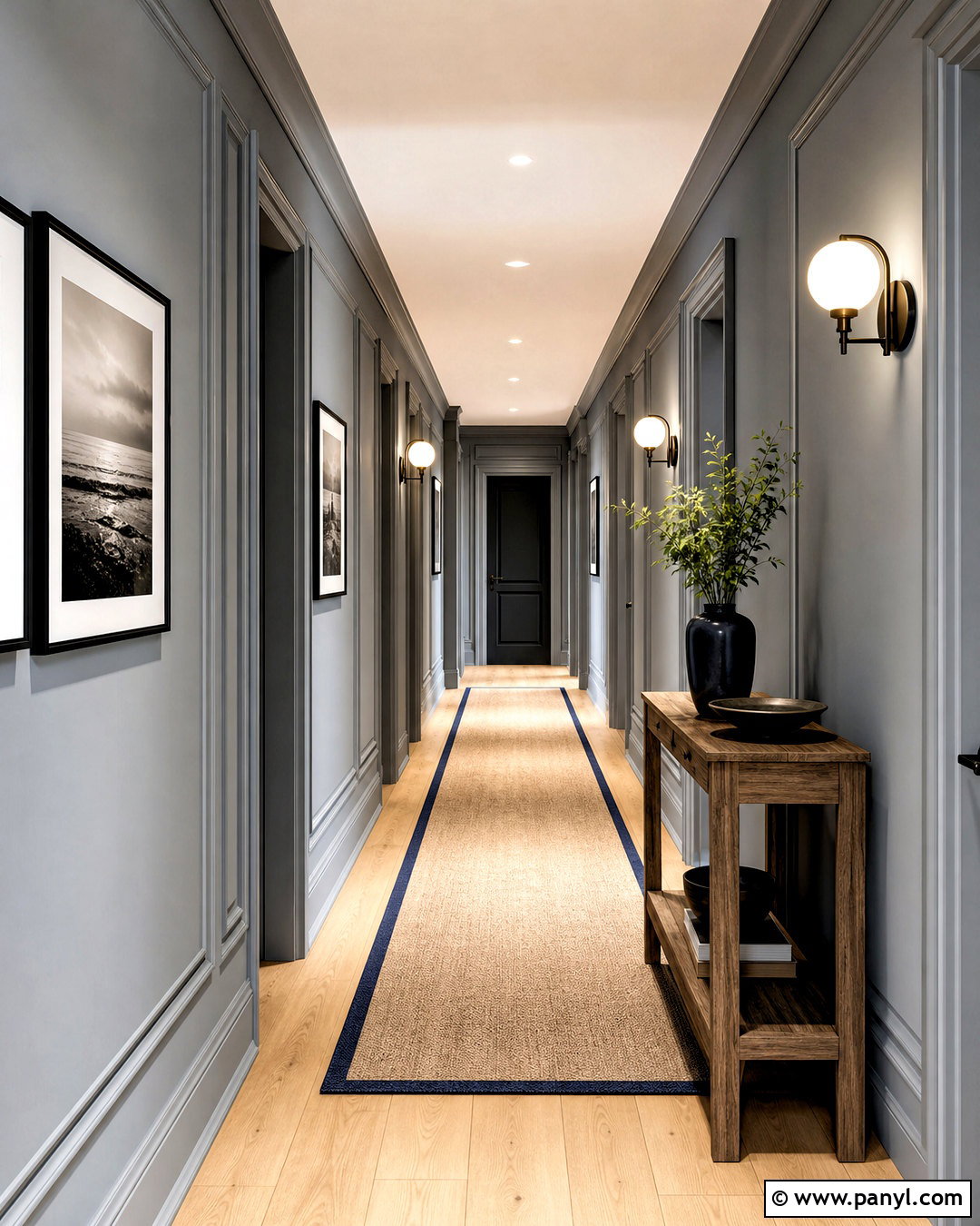 Upward Hallway With Picture Frame Molding - 20 upward sherwin williams ideas
