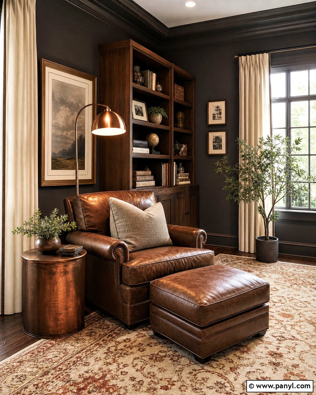 Urbane Bronze And Copper Reading Room - 20 urbane bronze color palette ideas