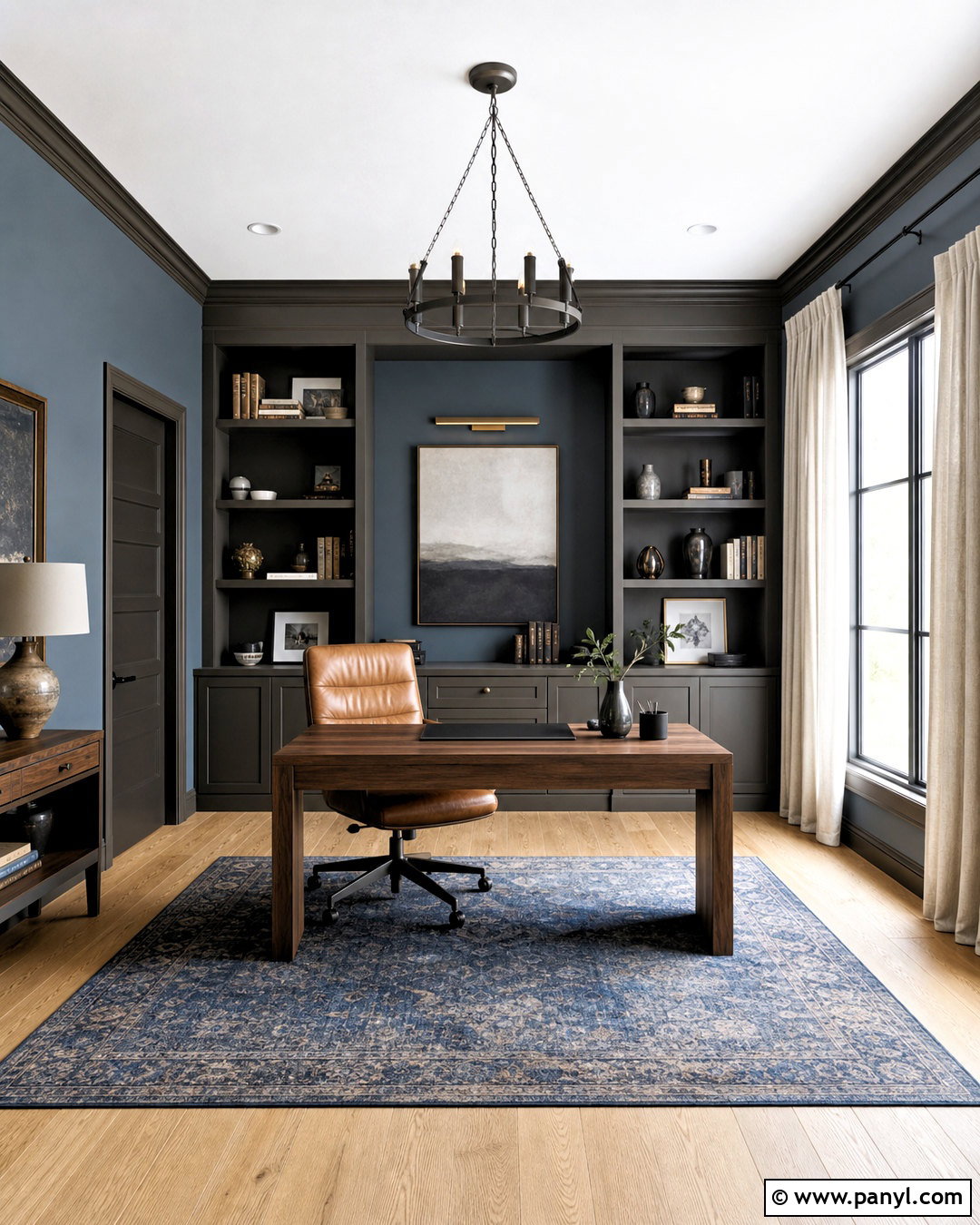 Urbane Bronze And Dusty Blue Home Office - 20 urbane bronze color palette ideas