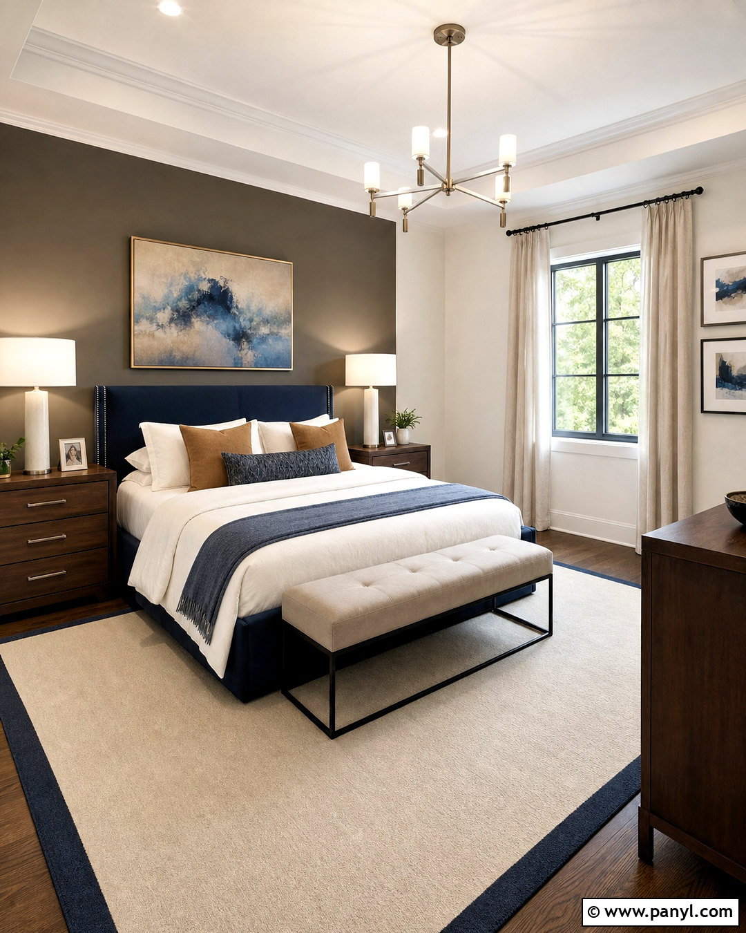 Urbane Bronze And Navy Bedroom - 20 urbane bronze bedroom ideas