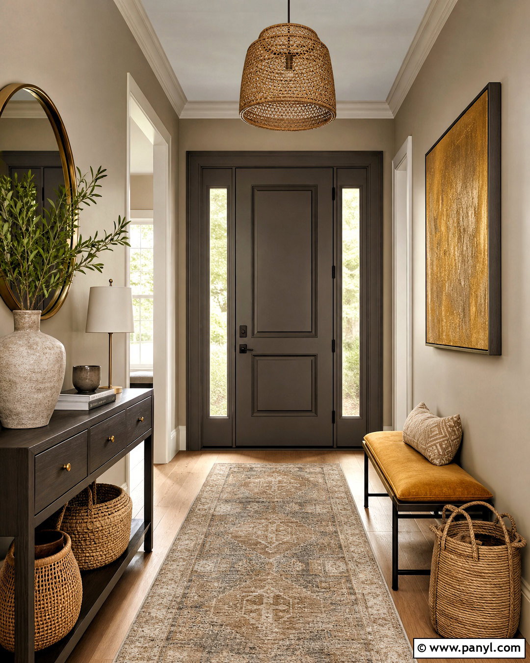 Urbane Bronze And Ochre Entryway - 20 urbane bronze color palette ideas
