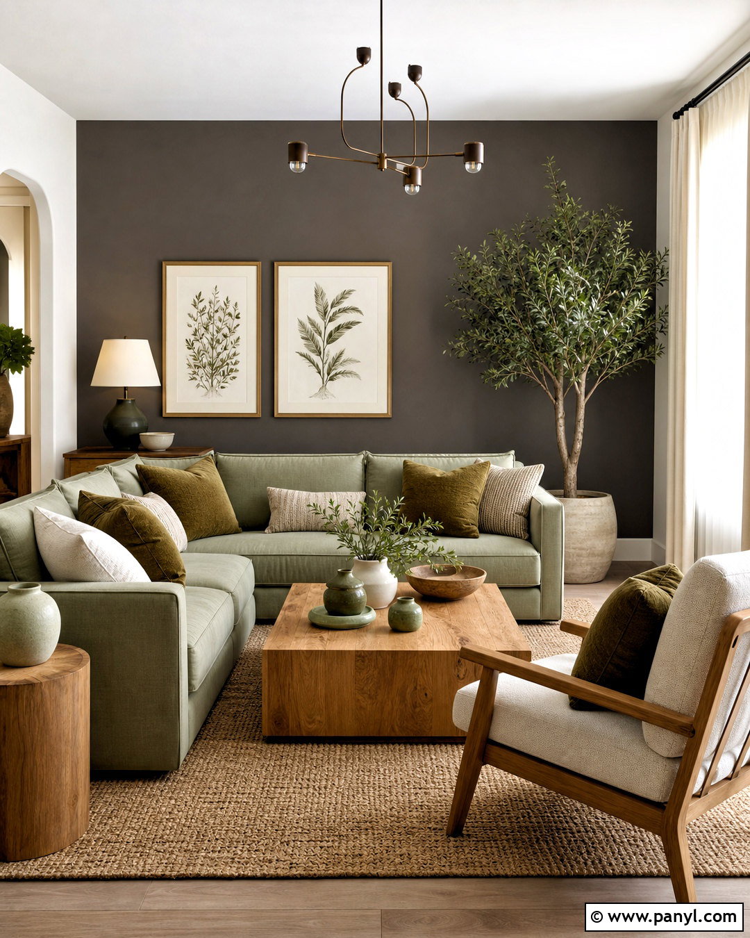 Urbane Bronze And Sage Green Living Room - 20 urbane bronze living room ideas