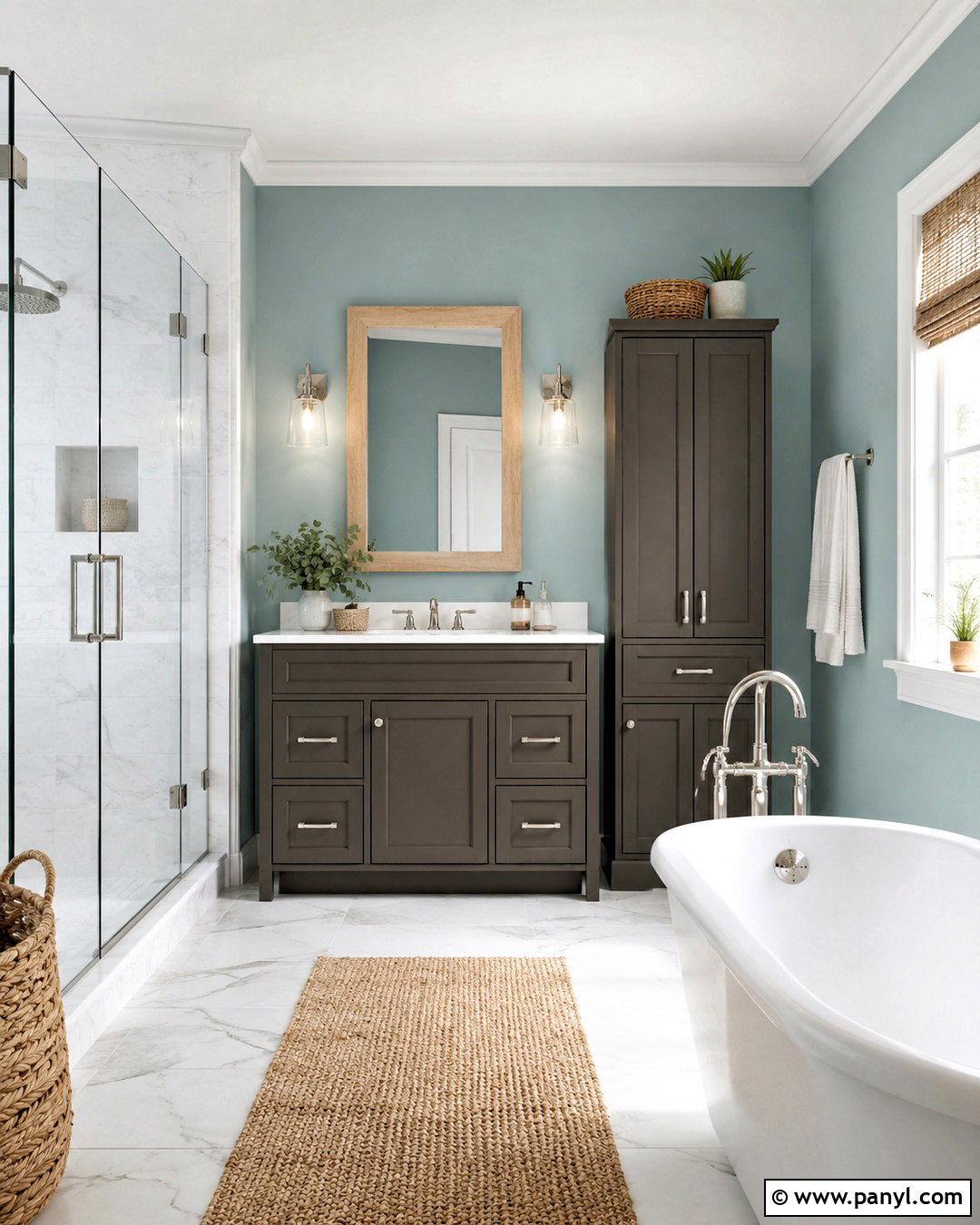 Urbane Bronze And Sea Salt - 20 colors that go with urbane bronze ideas