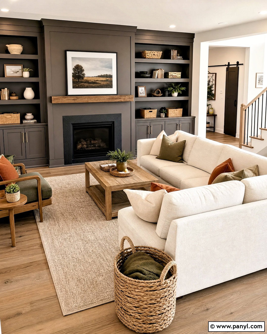 Urbane Bronze And White Oak Family Room - 20 urbane bronze color palette ideas