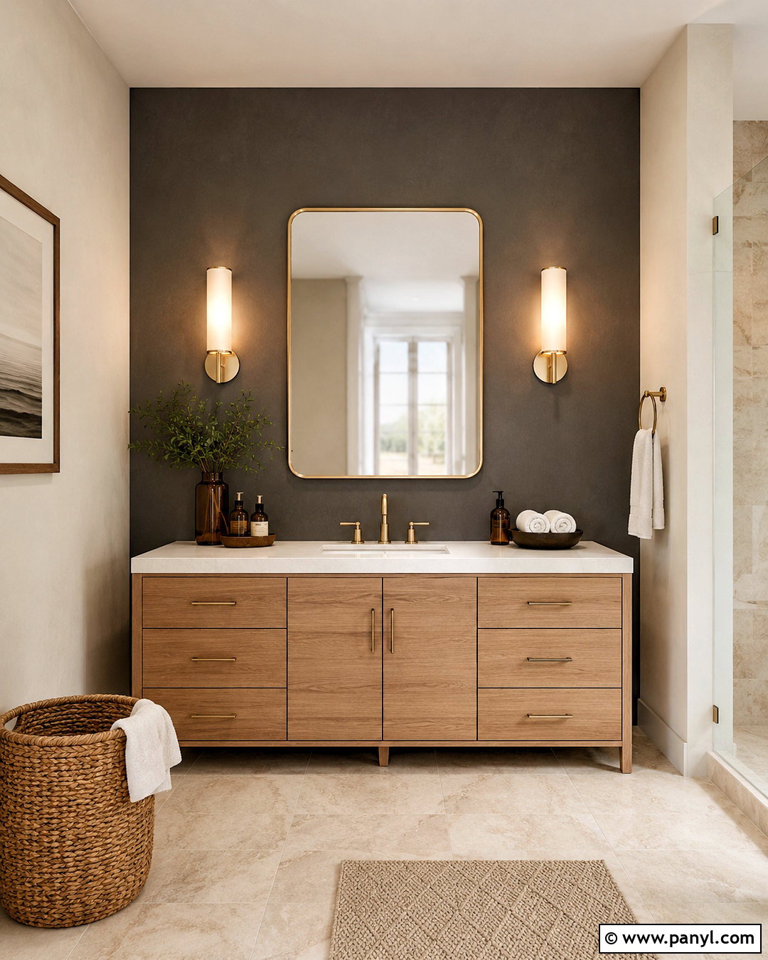 Urbane Bronze Bathroom Accent Wall - 35 urbane bronze accent wall ideas
