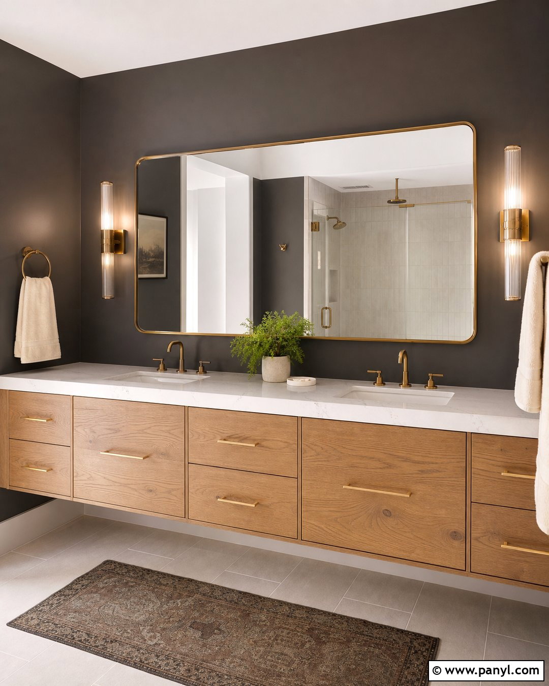 Urbane Bronze Bathroom Vanity Wall - 20 urbane bronze wall ideas