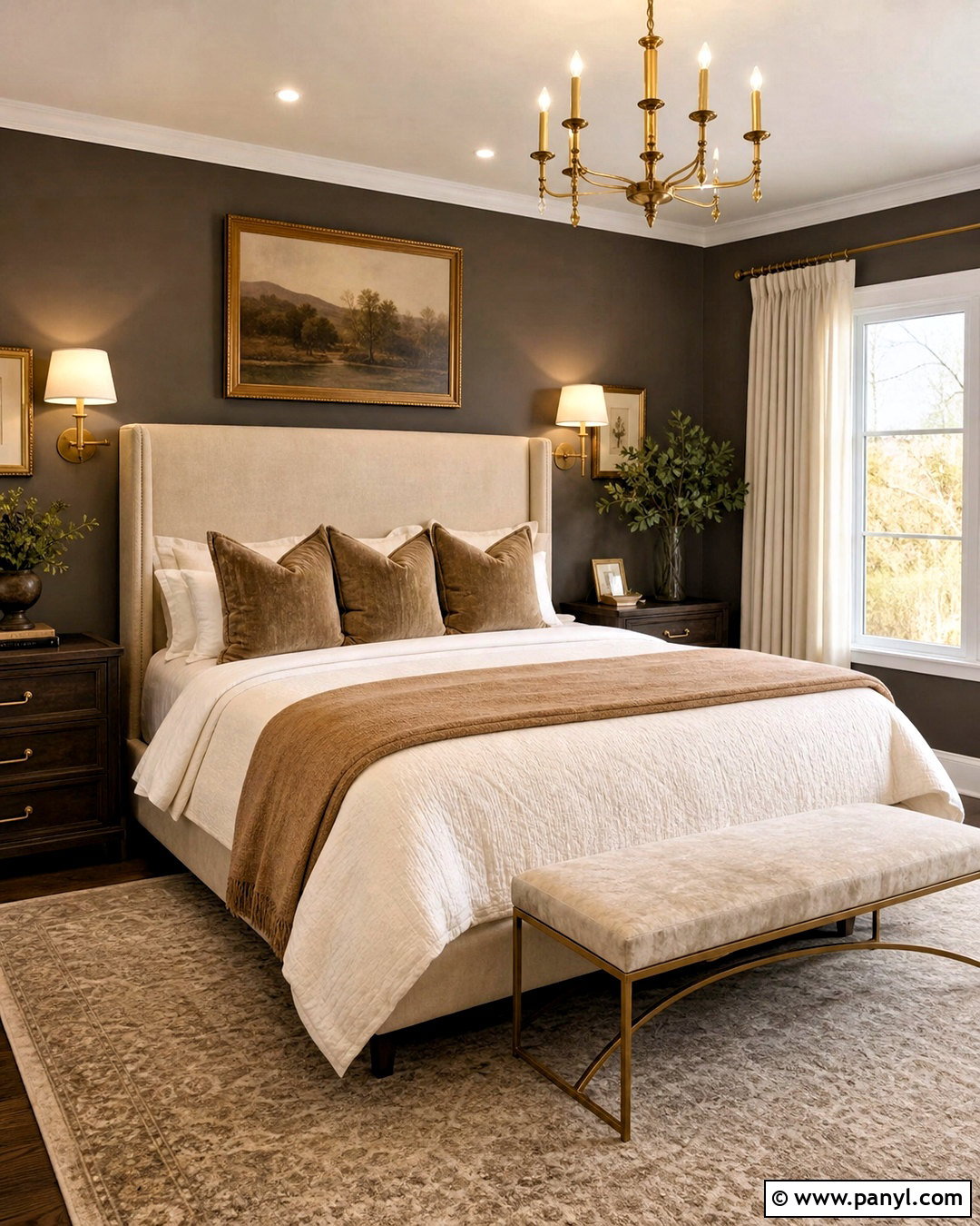 Urbane Bronze Bedroom With Brass Accents - 20 urbane bronze bedroom ideas