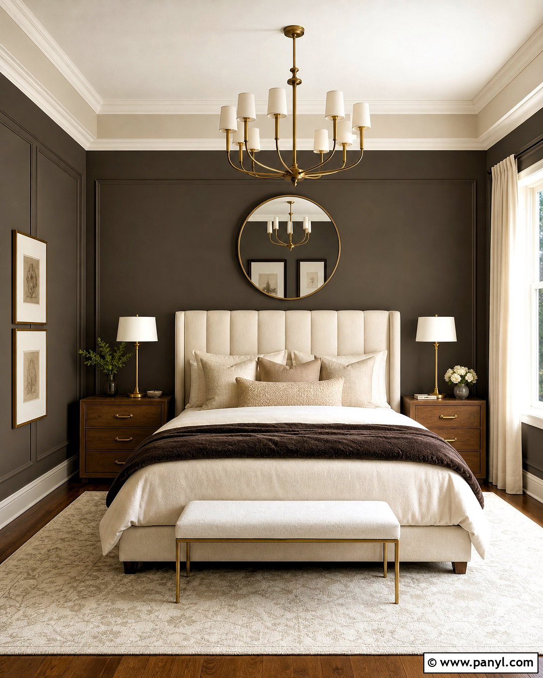 Urbane Bronze Bedroom With Brass Accents - 20 urban bronze bedroom ideas