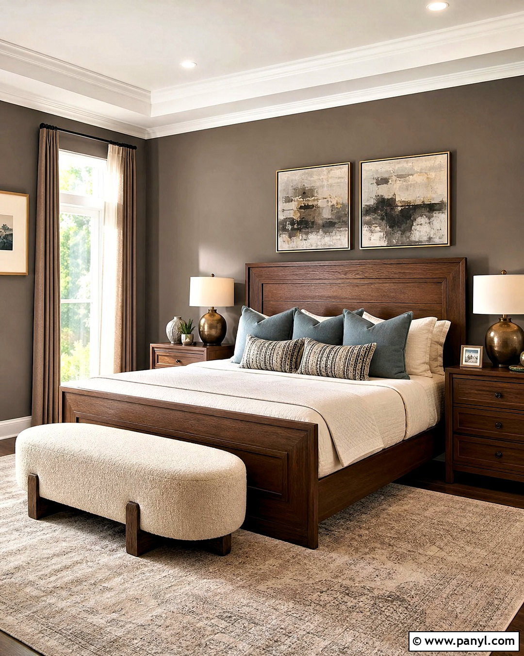 Urbane Bronze Bedroom With Walnut Furniture - 20 urbane bronze bedroom ideas