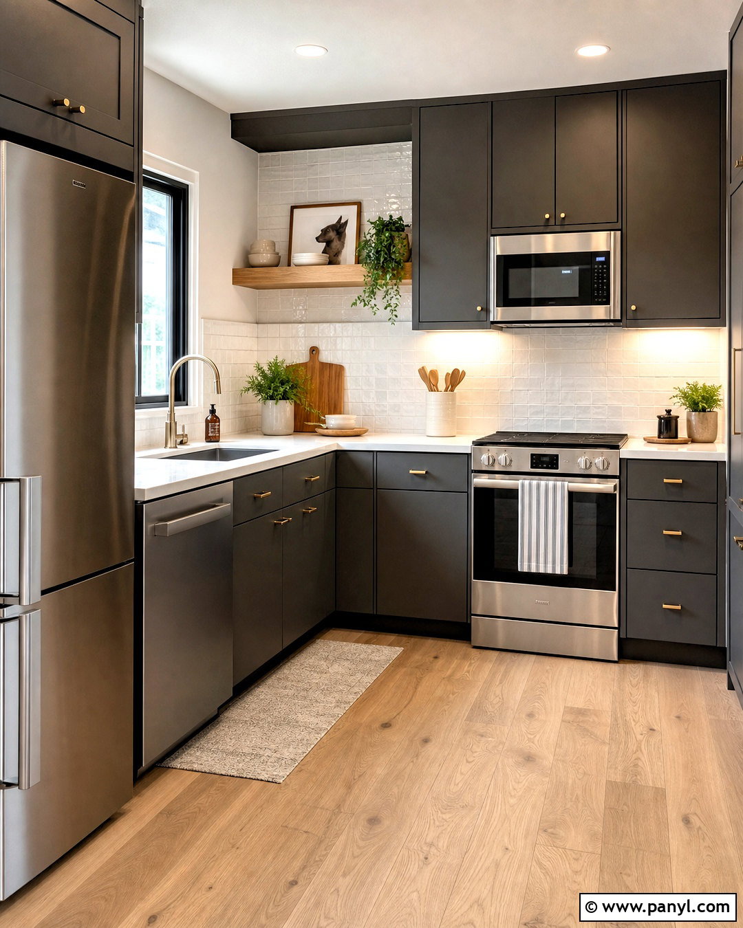 Urbane Bronze Cabinets In A Small Kitchen - 20 urbane bronze kitchen cabinets