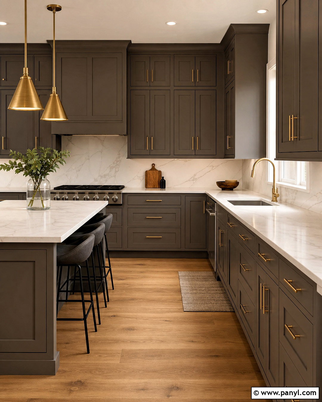 Urbane Bronze Cabinets With Brass Hardware - 20 urbane bronze kitchen cabinets