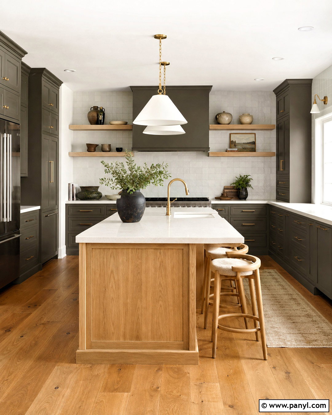 Urbane Bronze Cabinets With Light Oak - 20 urbane bronze kitchen cabinets