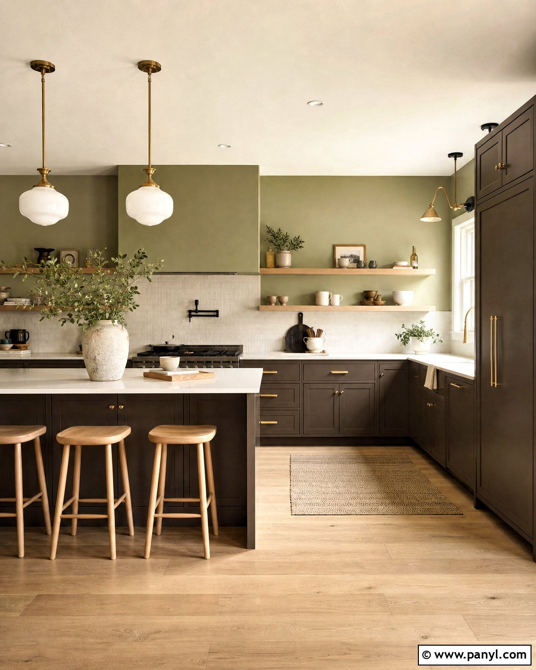 Urbane Bronze Cabinets With Sage Green - 20 urbane bronze kitchen cabinets