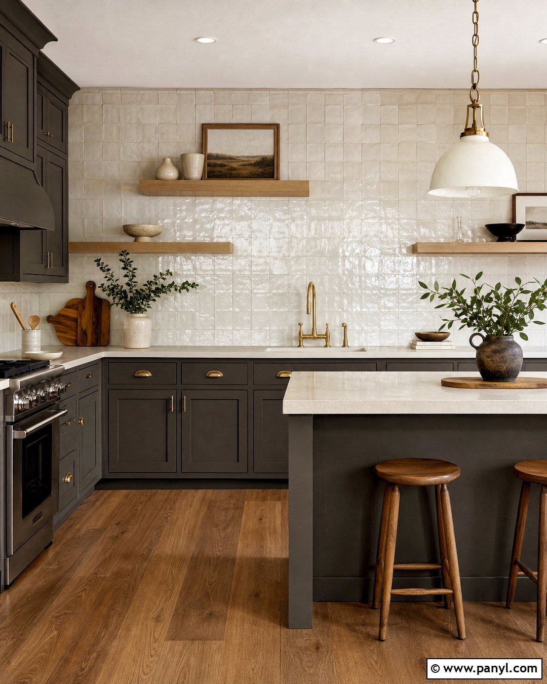 Urbane Bronze Cabinets With Zellige Tile - 20 urbane bronze kitchen cabinets