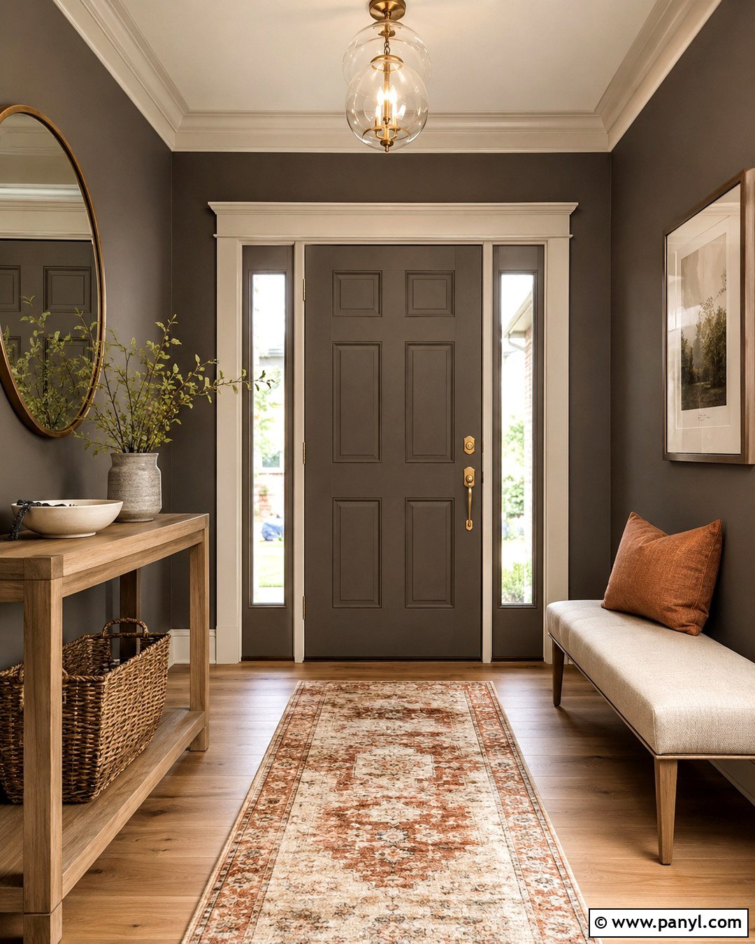 Urbane Bronze Entryway - 20 Urban Bronze Wall Color Ideas