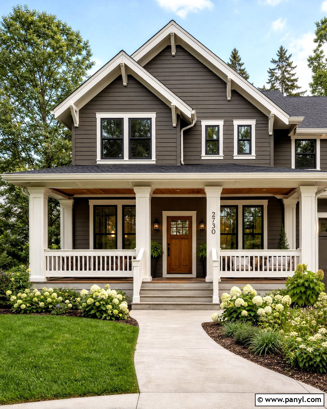 Urbane Bronze Exterior With Alabaster Trim - 20 sw urbane bronze exterior ideas