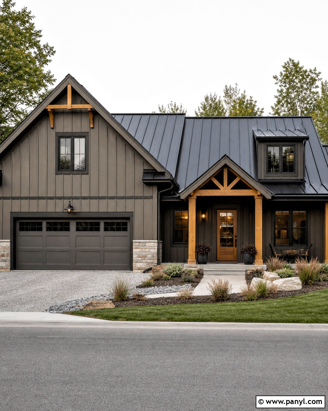 Urbane Bronze Exterior With Cedar Accents - 20 sw urbane bronze exterior ideas