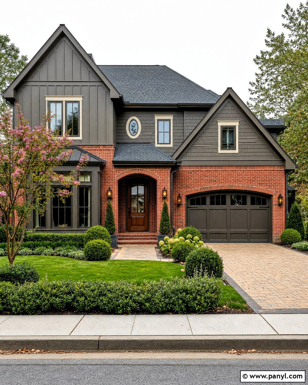 Urbane Bronze Exterior With Red Brick - 20 sw urbane bronze exterior ideas