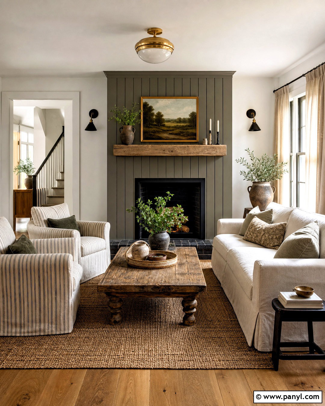 Urbane Bronze Farmhouse Living Room - 20 urbane bronze living room ideas