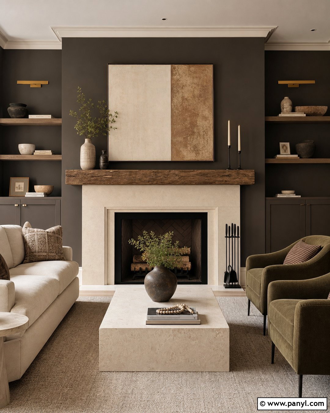 Urbane Bronze Fireplace Wall - 20 urbane bronze wall ideas
