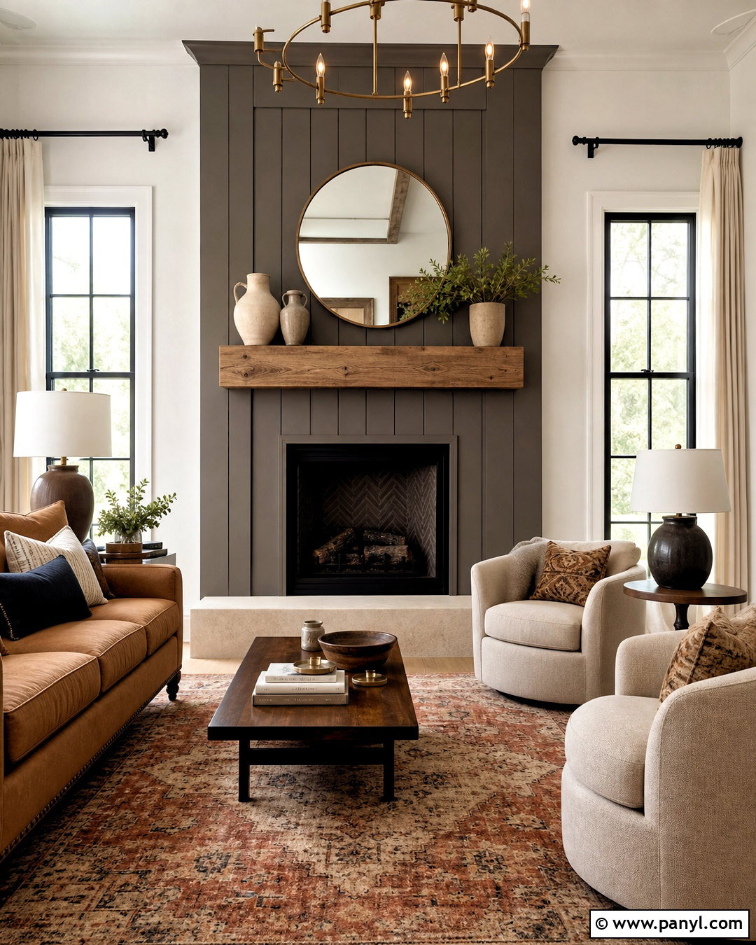 Urbane Bronze Fireplace Wall - 20 urbane bronze living room ideas