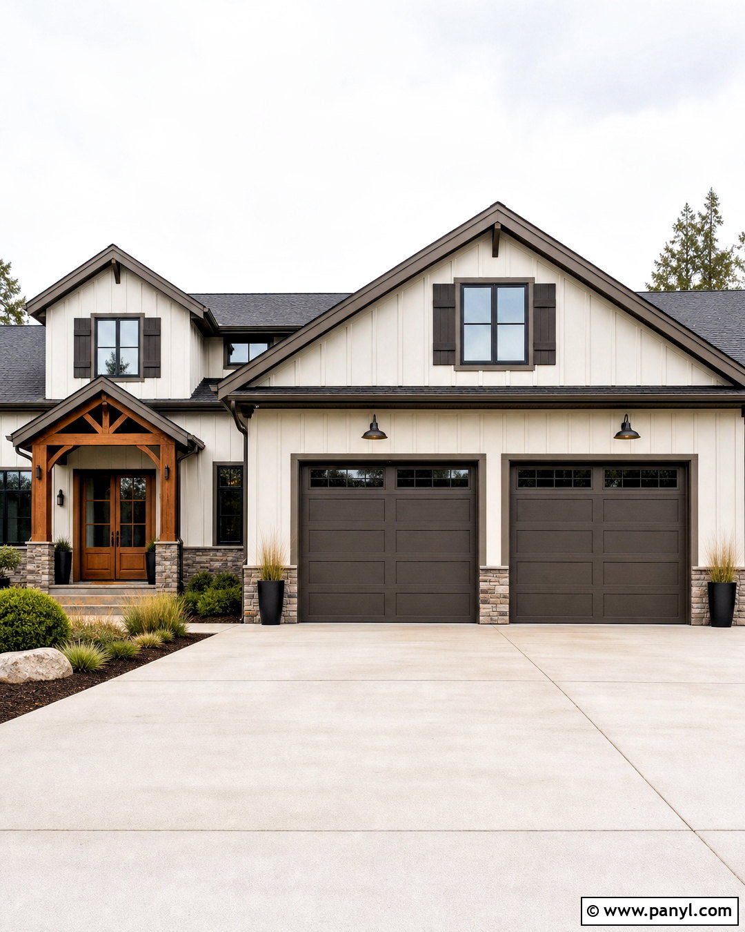 Urbane Bronze Garage Door Exterior - 20 urbane bronze exterior house ideas