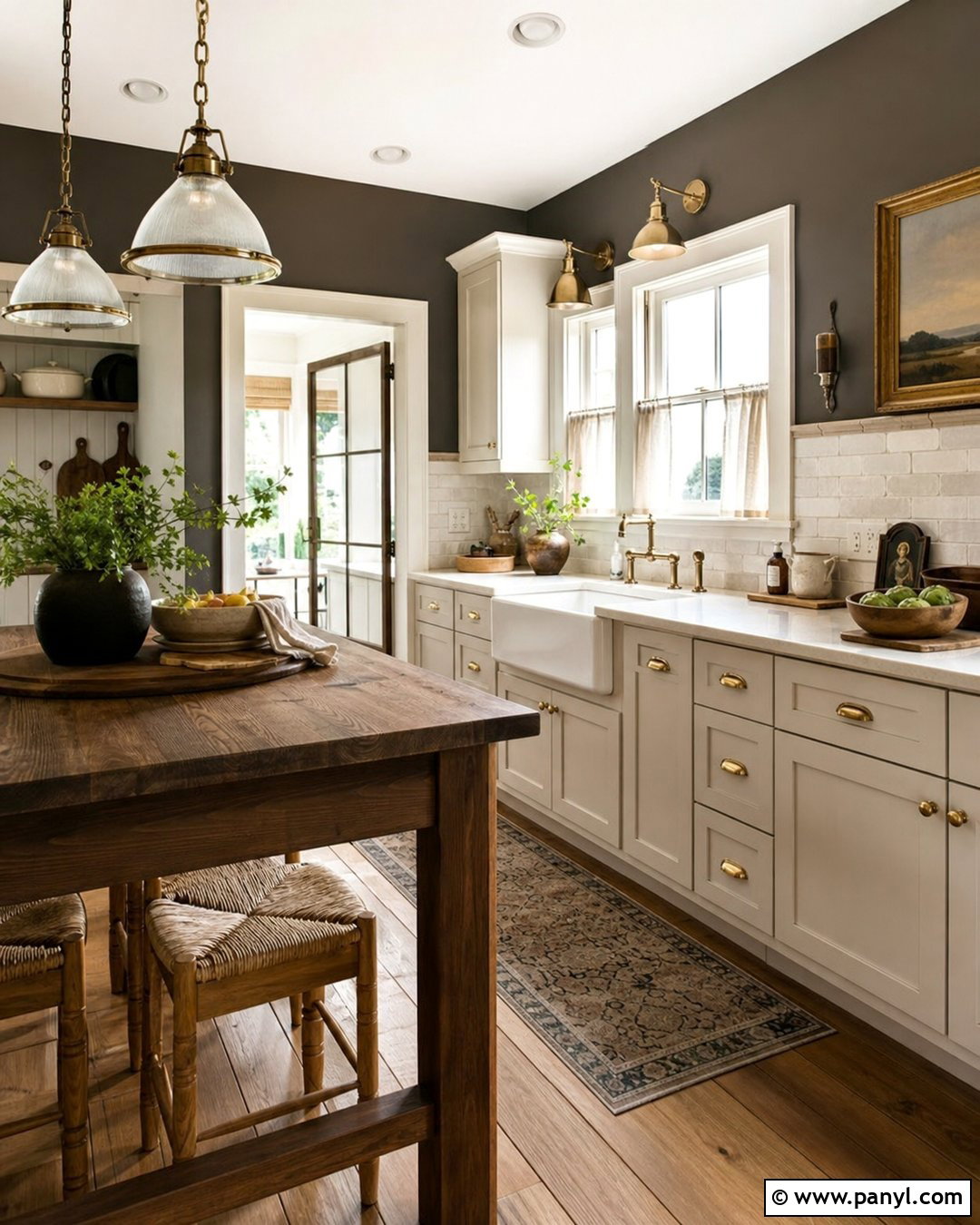 Urbane Bronze Kitchen Walls In A Farmhouse Kitchen - 25 urbane bronze kitchen walls