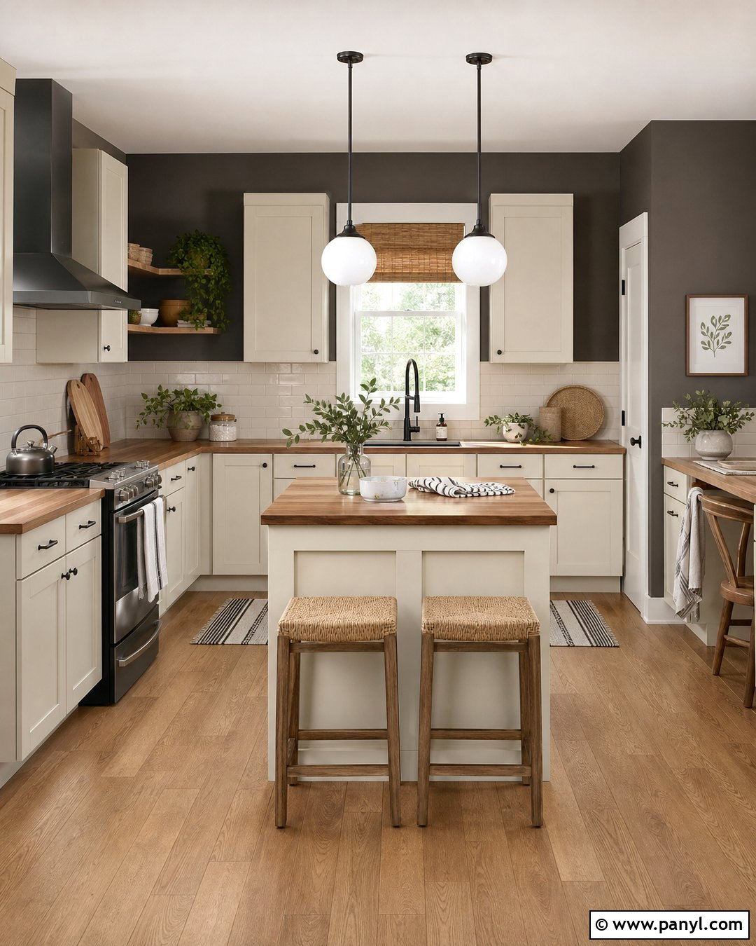 Urbane Bronze Kitchen Walls With Butcher Block Counters - 25 urbane bronze kitchen walls