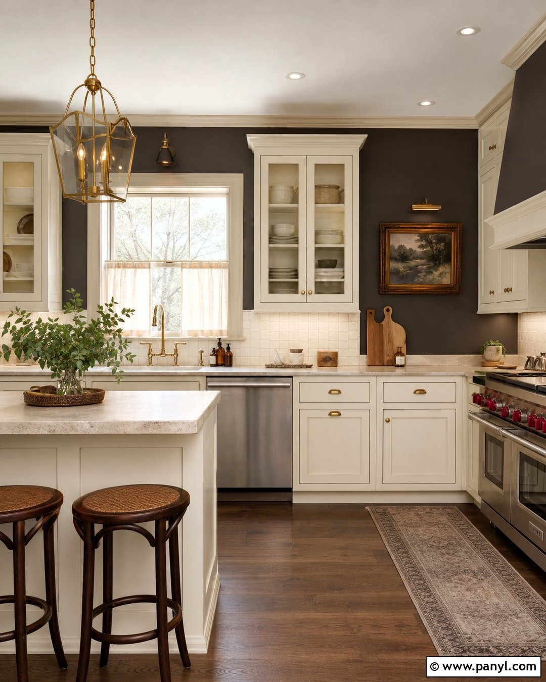 Urbane Bronze Kitchen Walls With Cream Cabinets - 25 urbane bronze kitchen walls