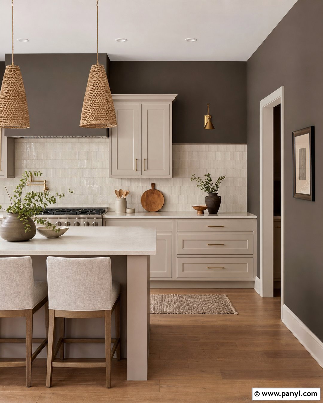 Urbane Bronze Kitchen Walls With Greige Cabinets - 25 urbane bronze kitchen walls