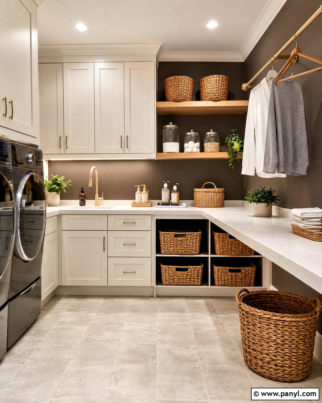 Urbane Bronze Laundry Room Accent Wall - 35 urbane bronze accent wall ideas