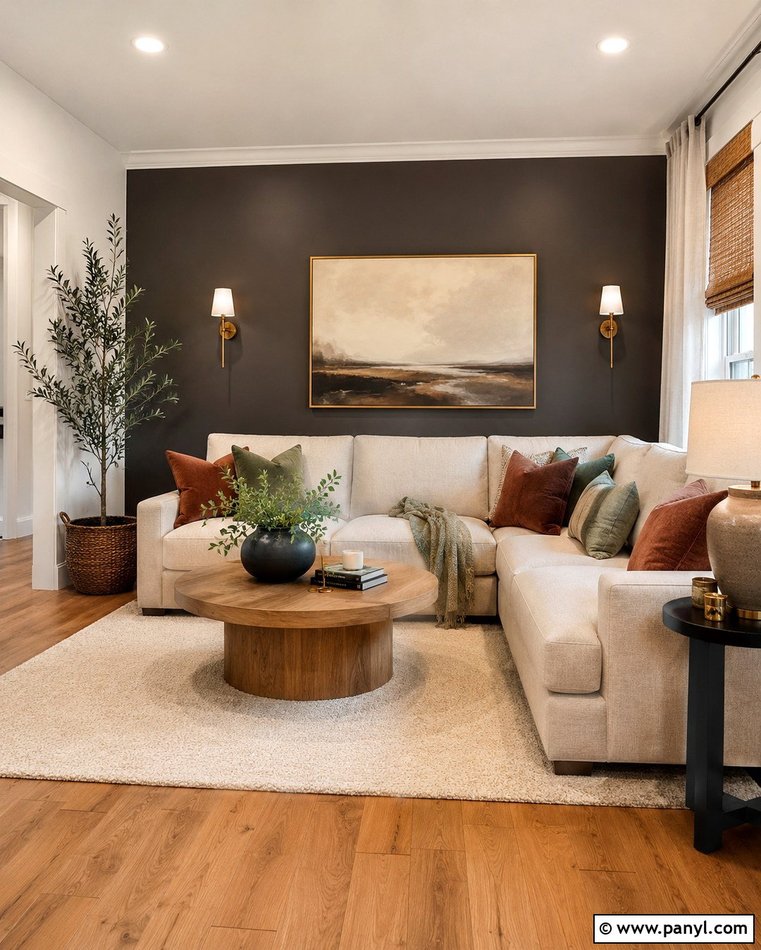 Urbane Bronze Living Room Accent Wall - 20 Urban Bronze Wall Color Ideas