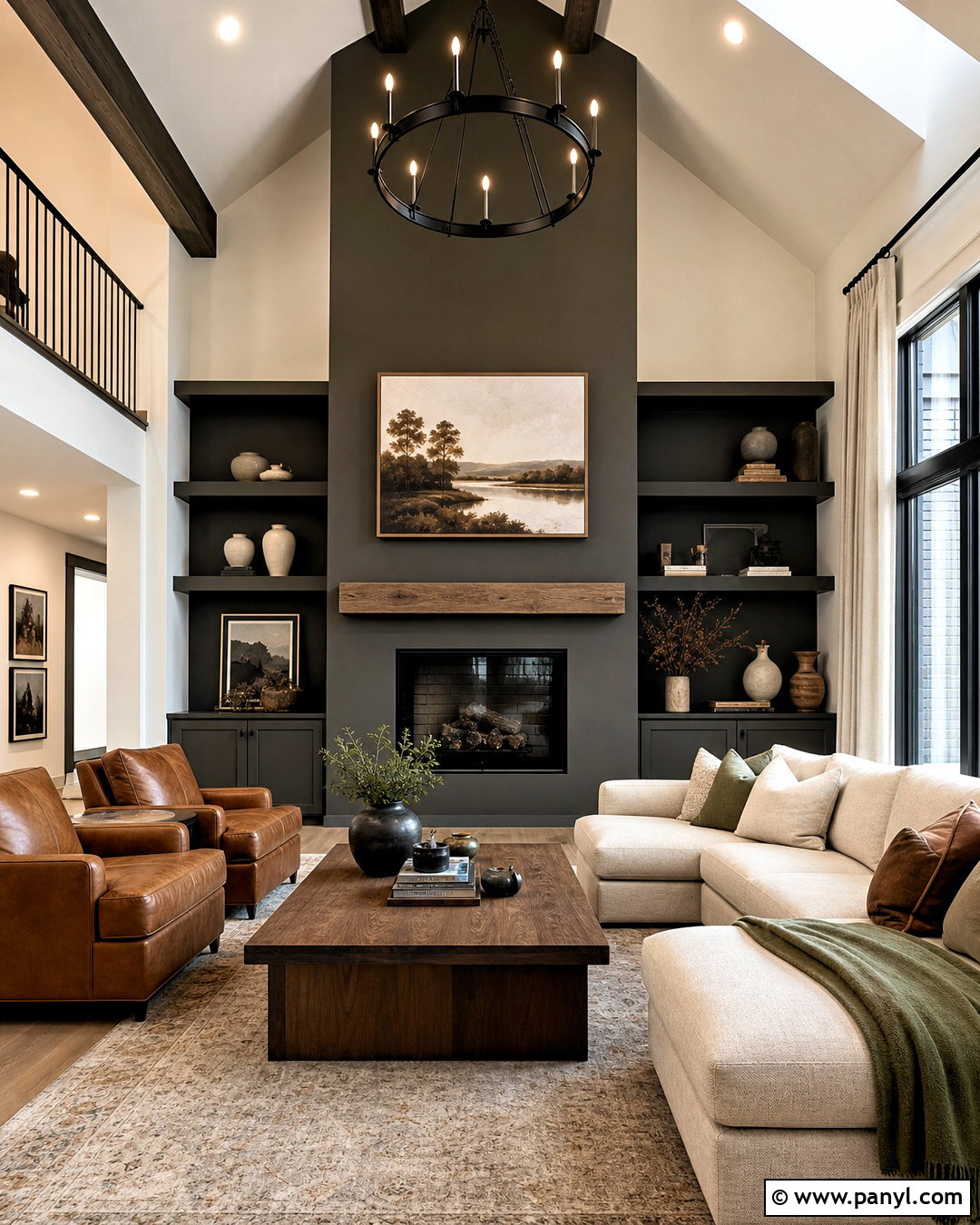 Urbane Bronze Living Room With Vaulted Ceiling - 20 urbane bronze living room ideas