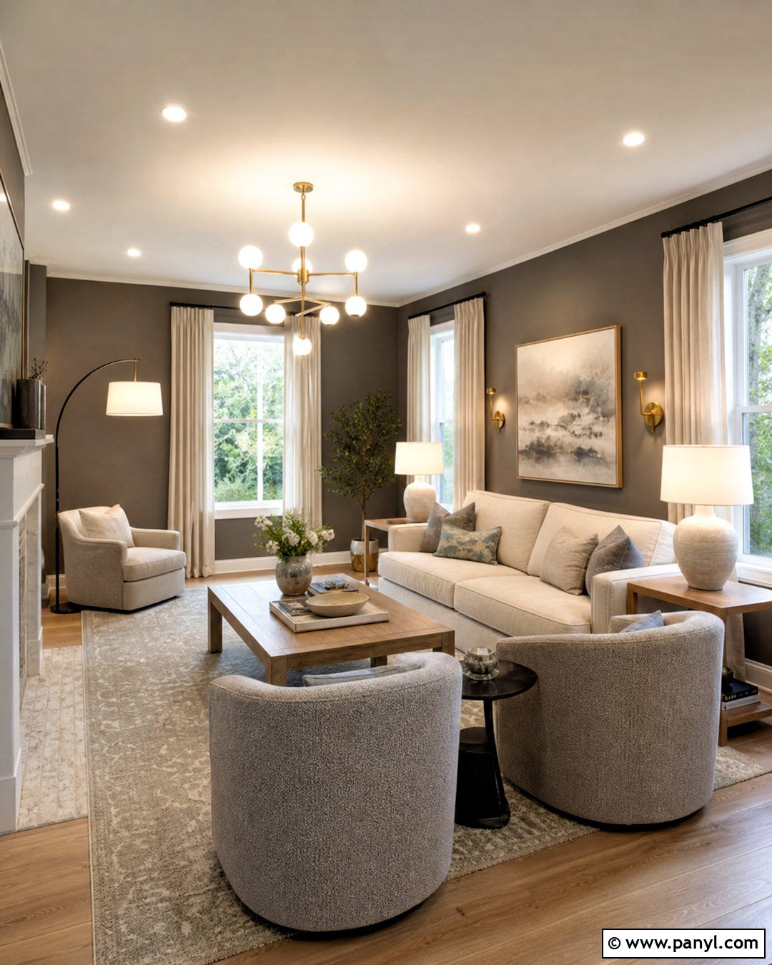 Urbane Bronze Living Room With Warm Lighting - 20 urbane bronze living room ideas