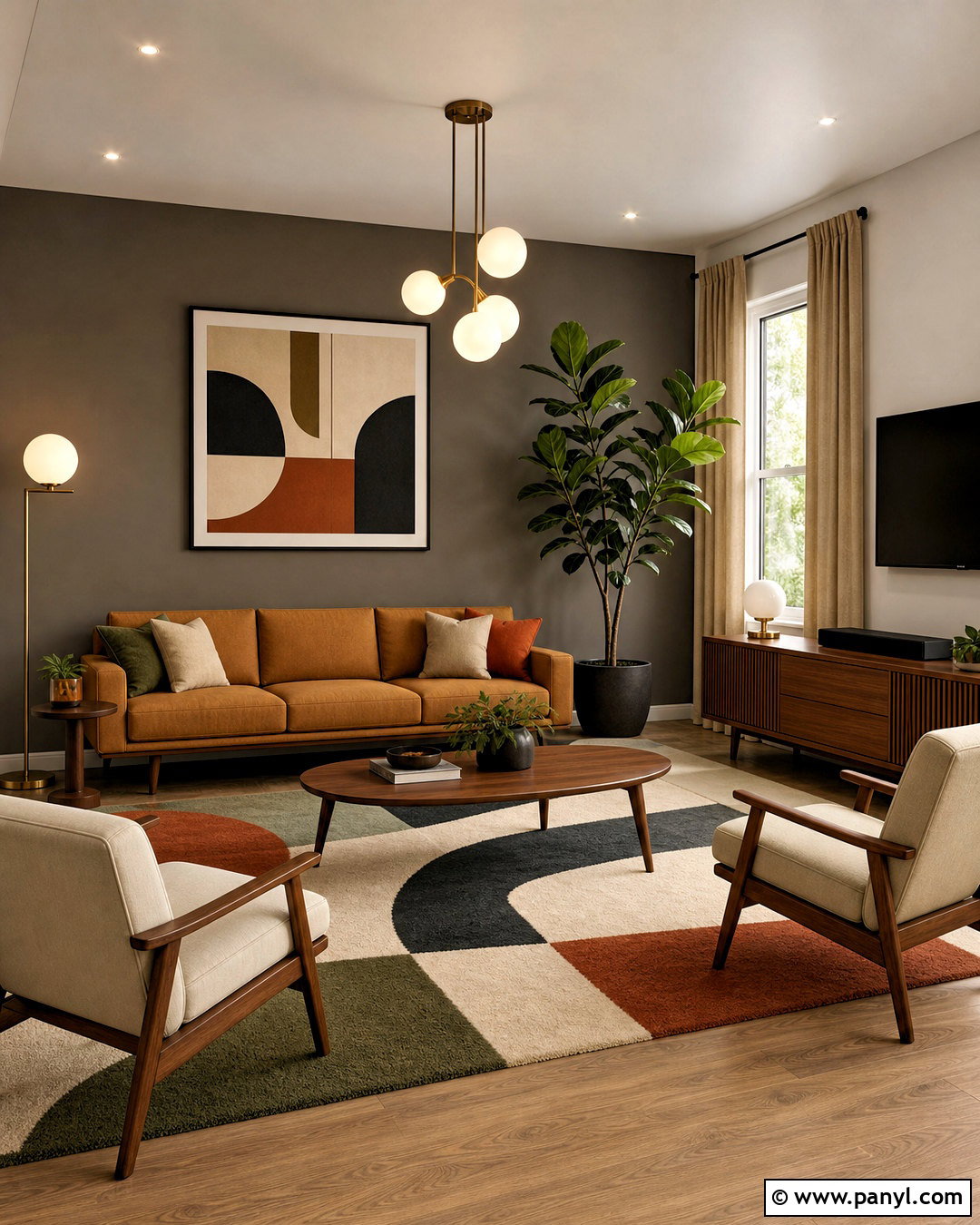 Urbane Bronze Midcentury Living Room - 20 urbane bronze living room ideas