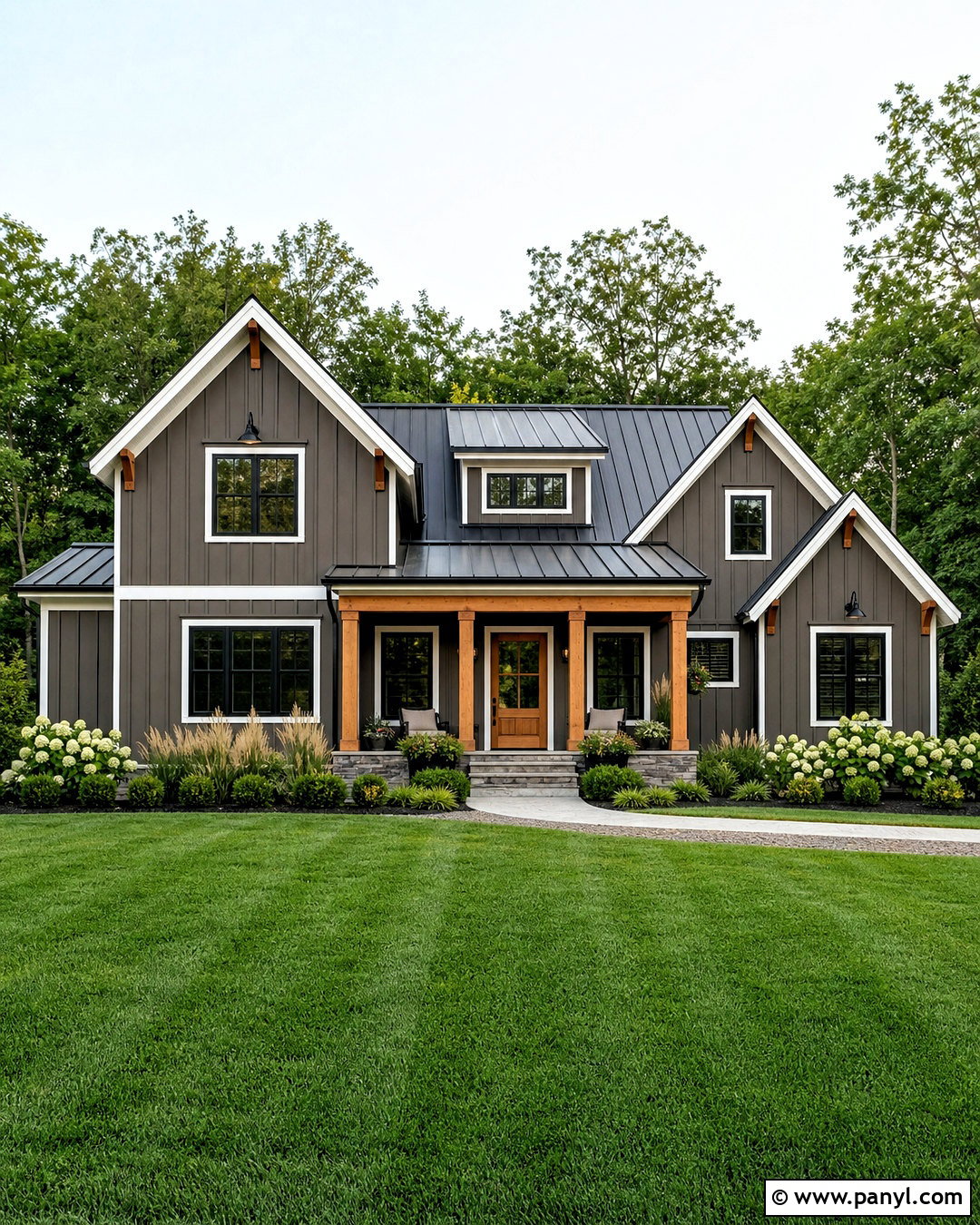 Urbane Bronze Modern Farmhouse Exterior - 20 urbane bronze sherwin williams exterior ideas