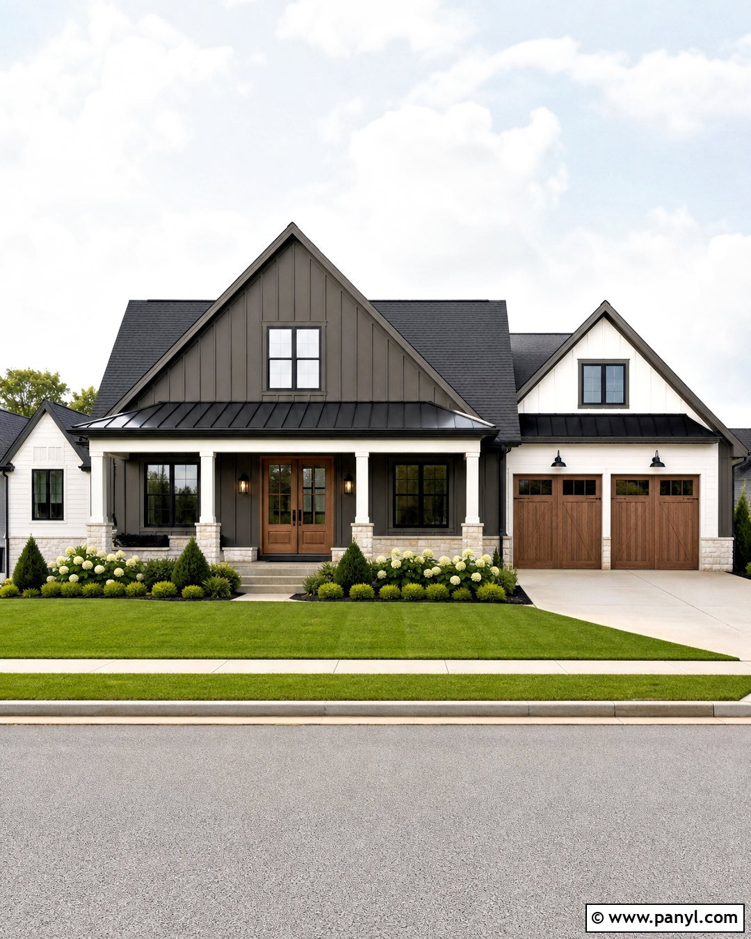 Urbane Bronze Modern Farmhouse Exterior - 20 sw urbane bronze exterior ideas