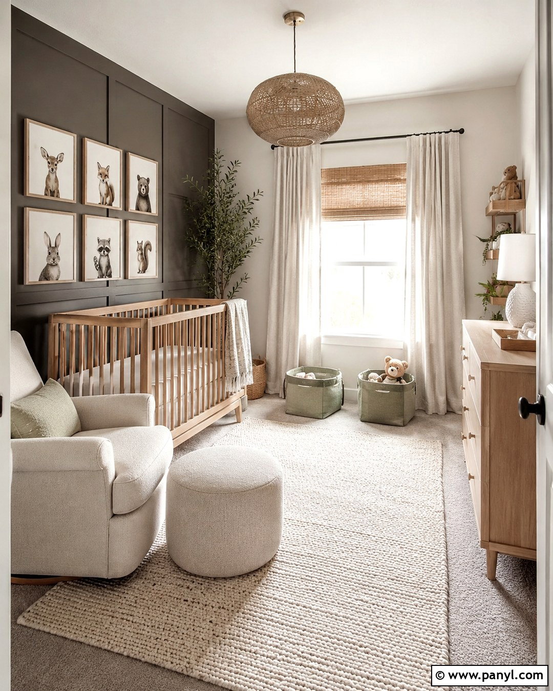 Urbane Bronze Nursery With Natural Wood - 20 Urban Bronze Wall Color Ideas