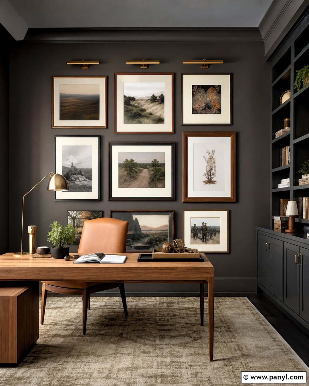 Urbane Bronze Office Gallery Wall - 20 urbane bronze office ideas