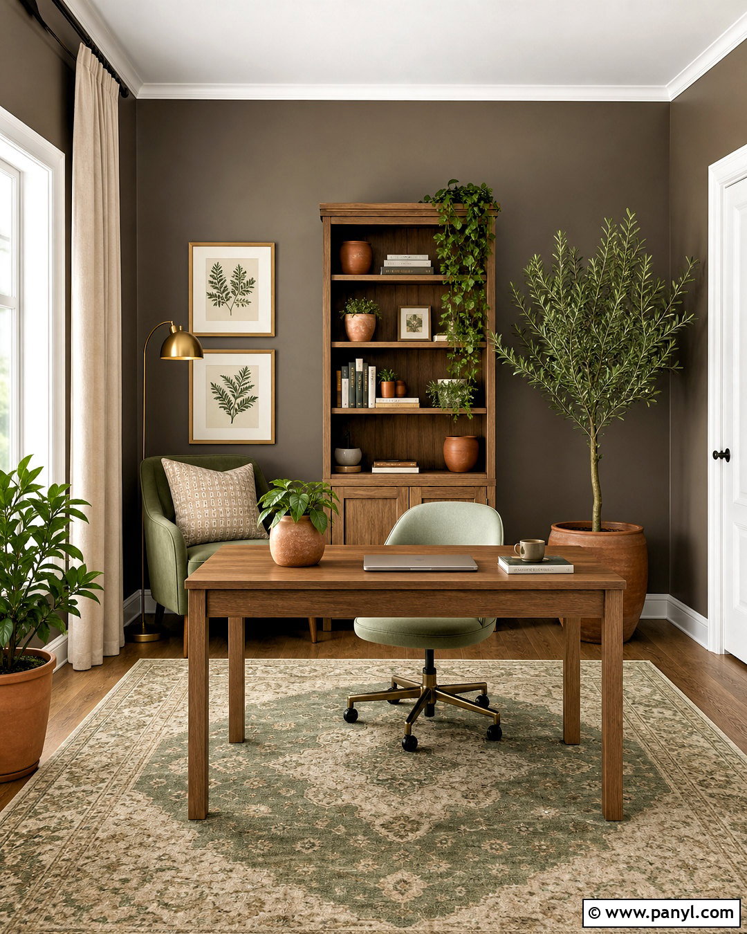 Urbane Bronze Office With Sage Green Decor - 20 urbane bronze office ideas