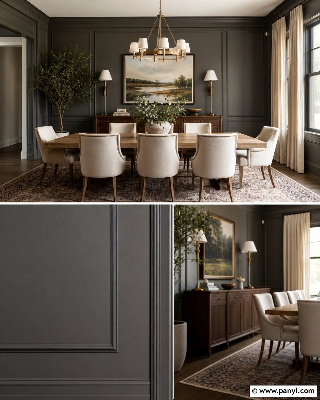 Urbane Bronze Picture Frame Molding Wall - 20 urbane bronze wall ideas