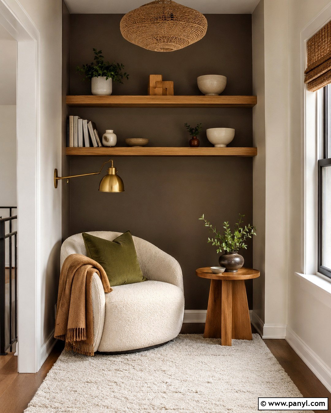 Urbane Bronze Reading Nook - 20 Urban Bronze Wall Color Ideas