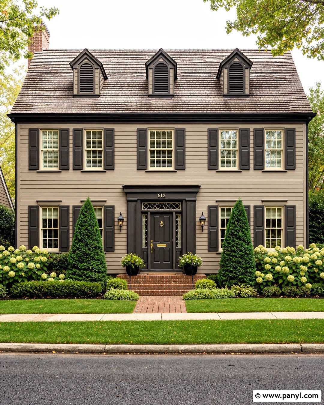 Urbane Bronze Shutters On Greige Siding - 20 sw urbane bronze exterior ideas