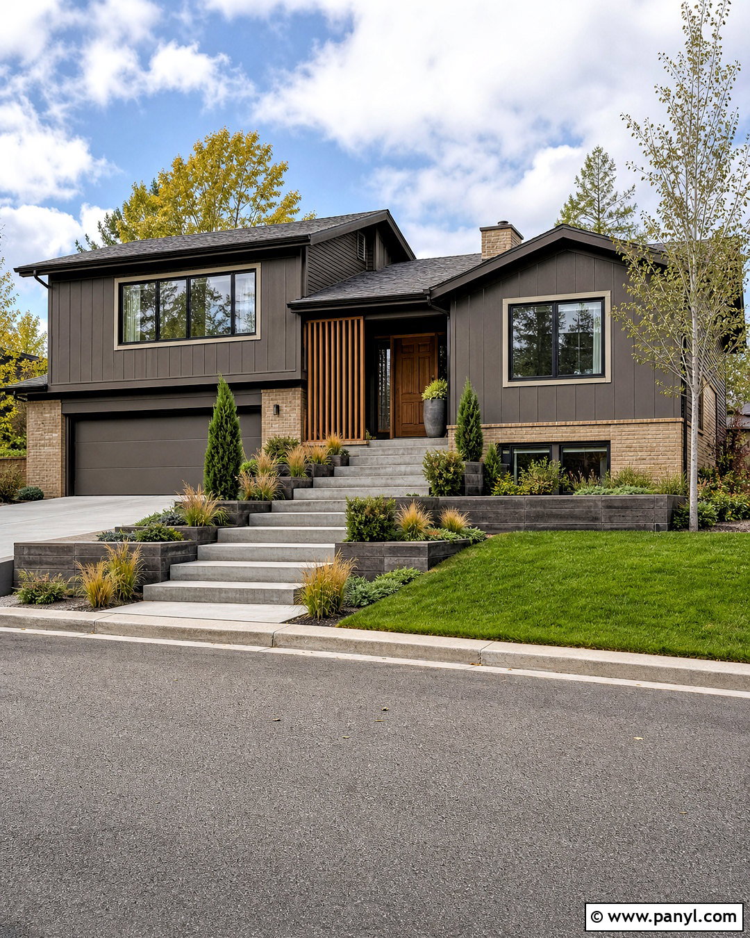 Urbane Bronze Split-Level Exterior - 20 urbane bronze exterior house ideas