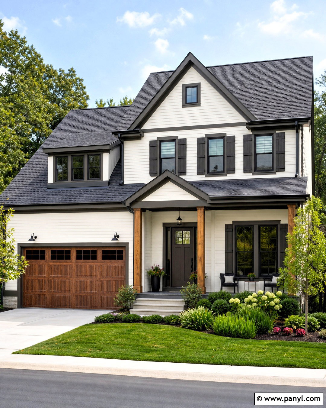 Urbane Bronze Trim On A White House - 20 urbane bronze sherwin williams exterior ideas