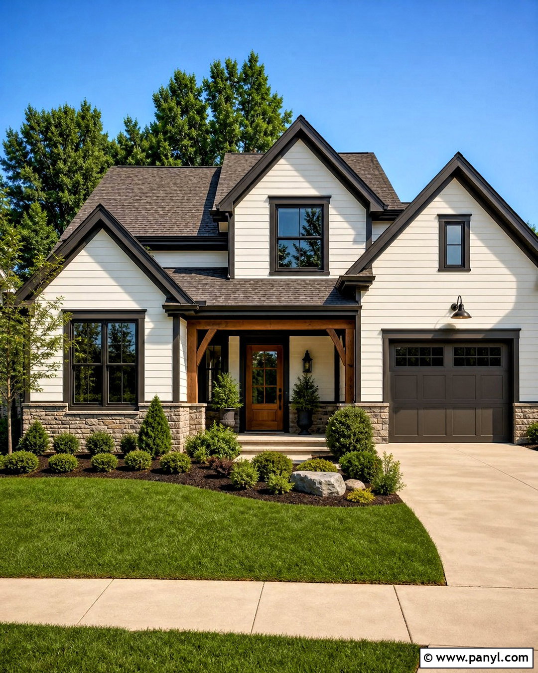 Urbane Bronze Trim On White Exterior - 20 sw urbane bronze exterior ideas