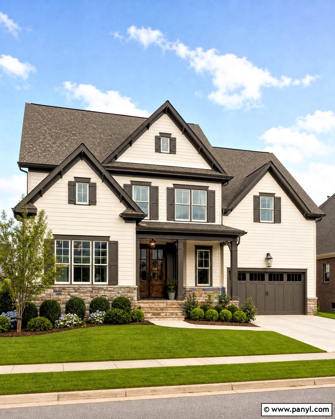 Urbane Bronze With Alabaster Siding - 20 urbane bronze exterior house ideas