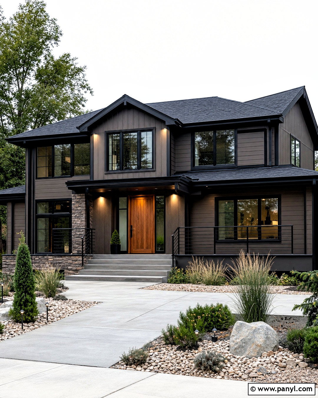 Urbane Bronze With Black Trim - 20 urbane bronze exterior house ideas