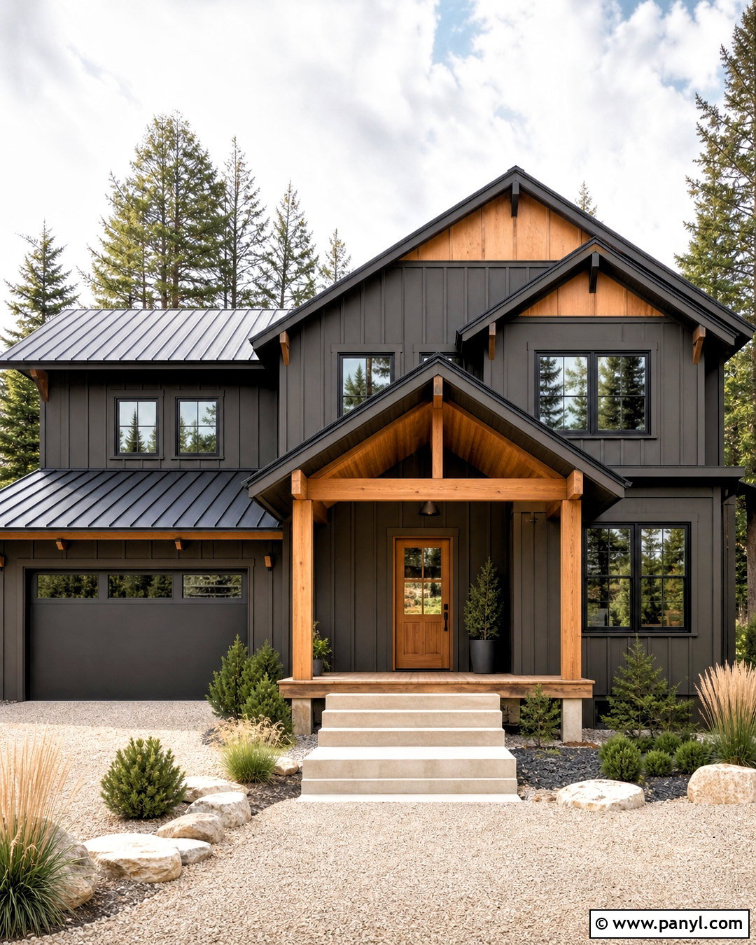 Urbane Bronze With Cedar Accents - 20 urbane bronze exterior house ideas